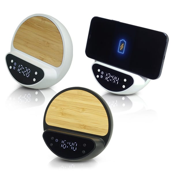 שעון דיגיטלי בשילוב מטען אלחוטי