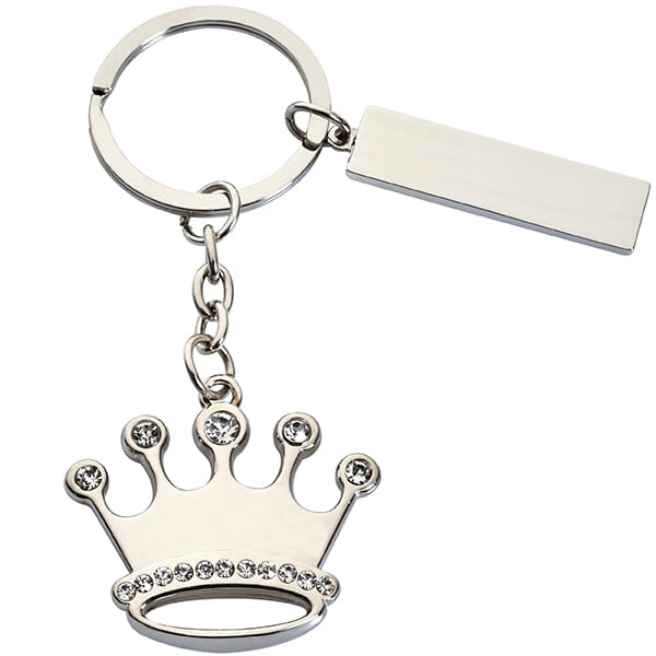 מחזיק מפתחות כתר משובץ