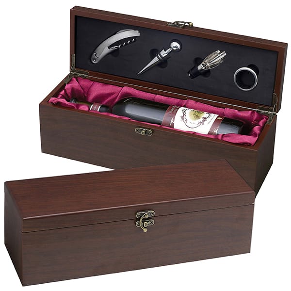 מארז עץ לבקבוק יין – תמונה 3